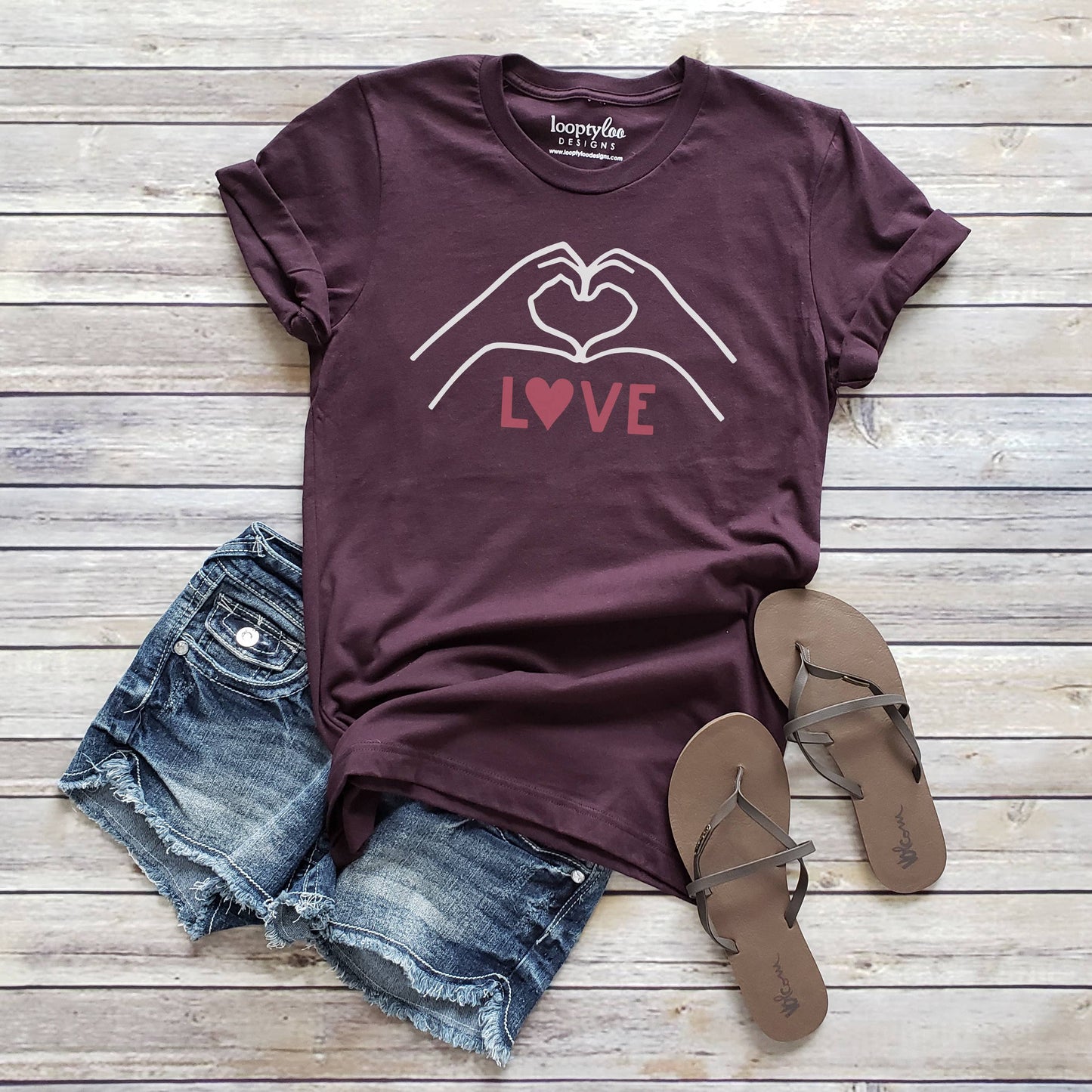 Love Sign Tee | Valentine's Day | Sizes XS-2XL Unisex T-shirt, Sweatshirt, Hoodie, Long Sleeve Tee - T-Shirt, Sweatshirt, Hoodie