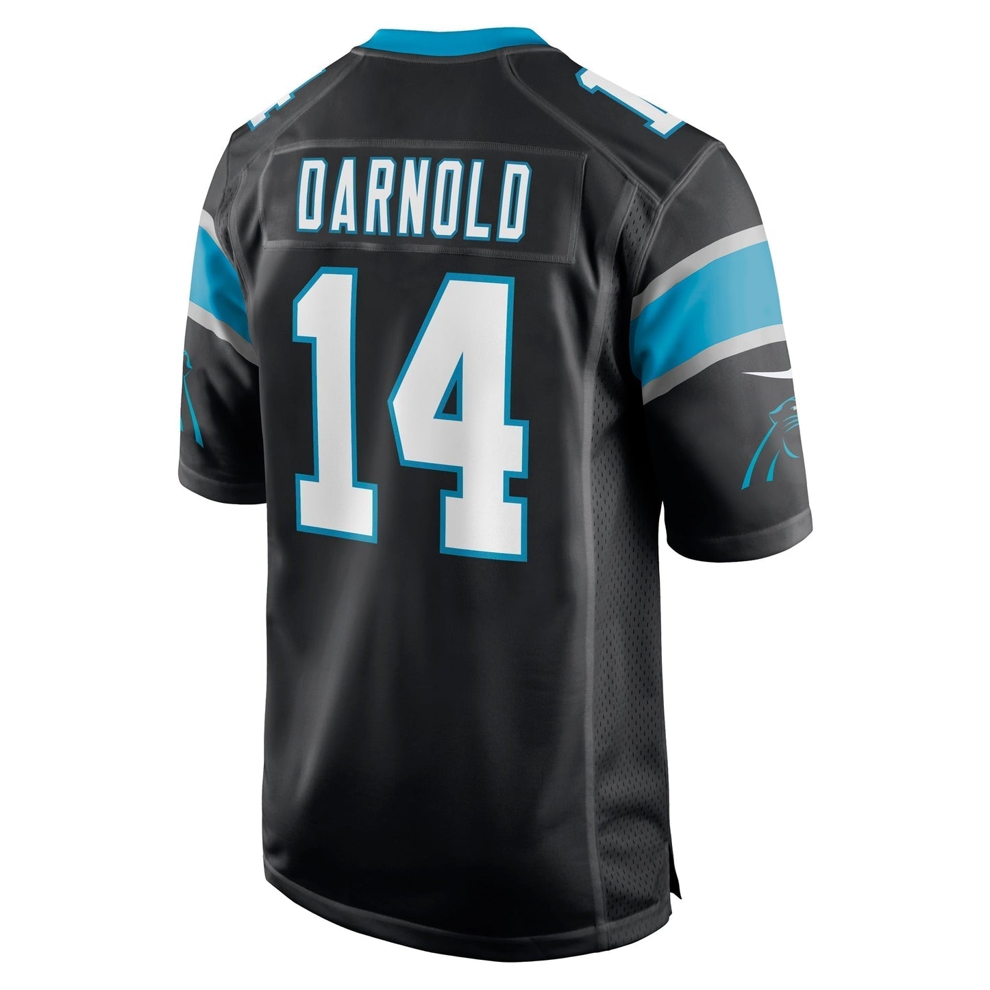 Sam Darnold Carolina Panthers Game Jersey - Black football jersey product view 3