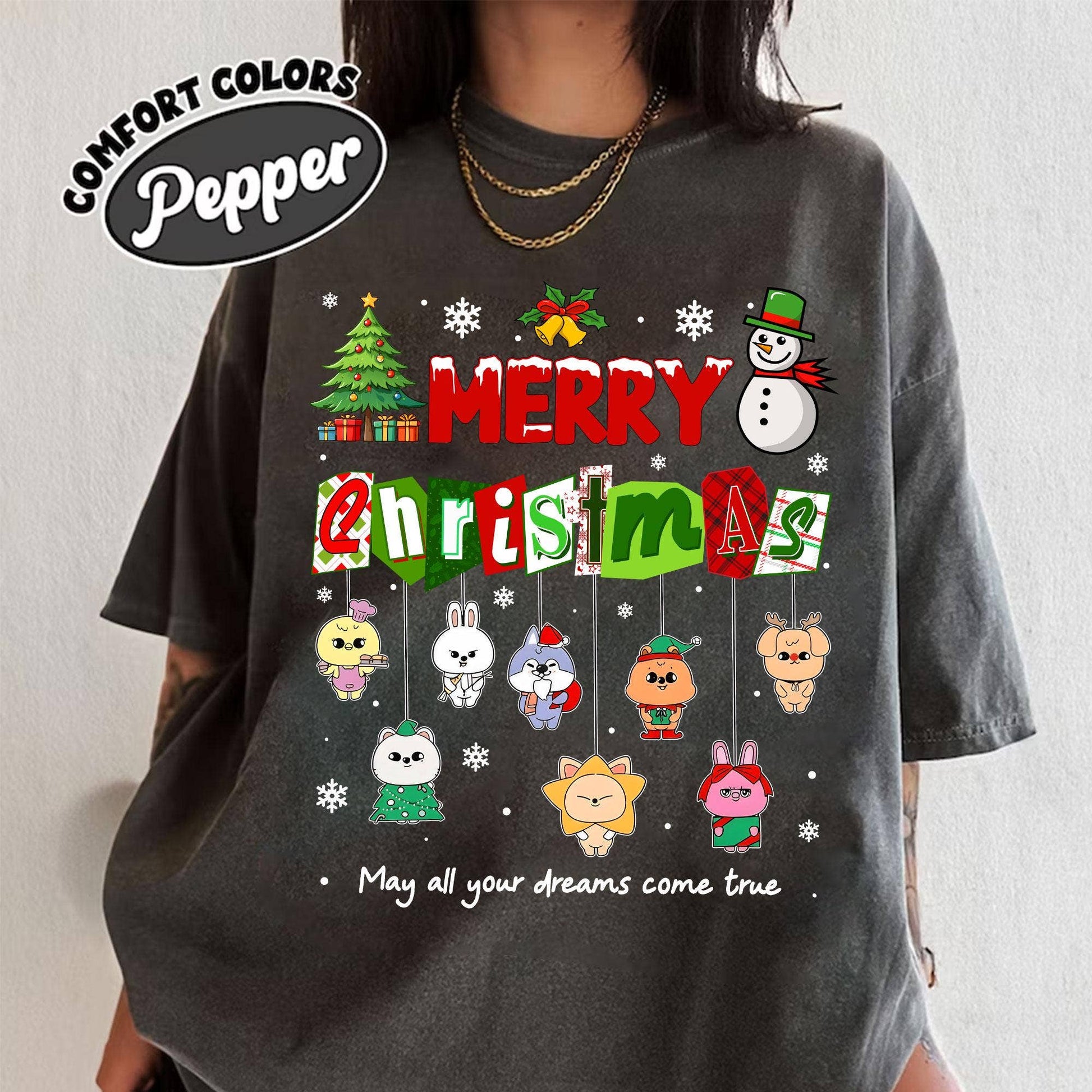 Merry Skz-Mas Christmas Stray Kids Hoodie Unisex T-shirt, Sweatshirt, Hoodie, Long Sleeve Tee - T-Shirt, Sweatshirt, Hoodie