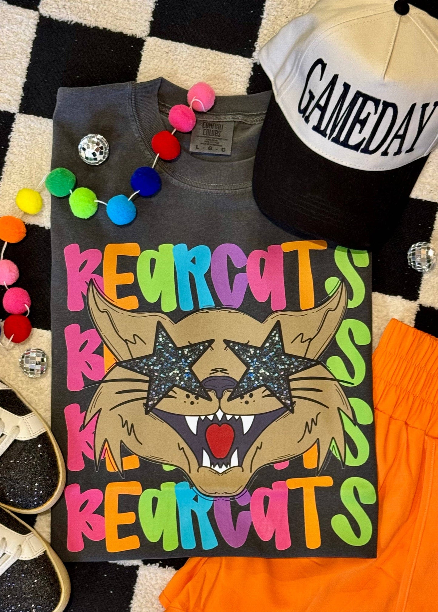 Bearcats Neon Mascot Tee Unisex T-shirt, Sweatshirt, Hoodie, Long Sleeve Tee - T-Shirt, Sweatshirt, Hoodie
