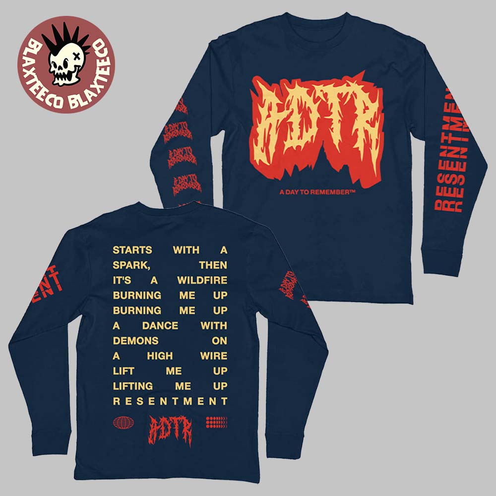A Day To Remember Youre Welcome 5 Year Anniversary Merch Navy Resentment Long Sleeve Tee Unisex T-shirt, Sweatshirt, Hoodie, Long Sleeve Tee - T-Shirt, Sweatshirt, Hoodie