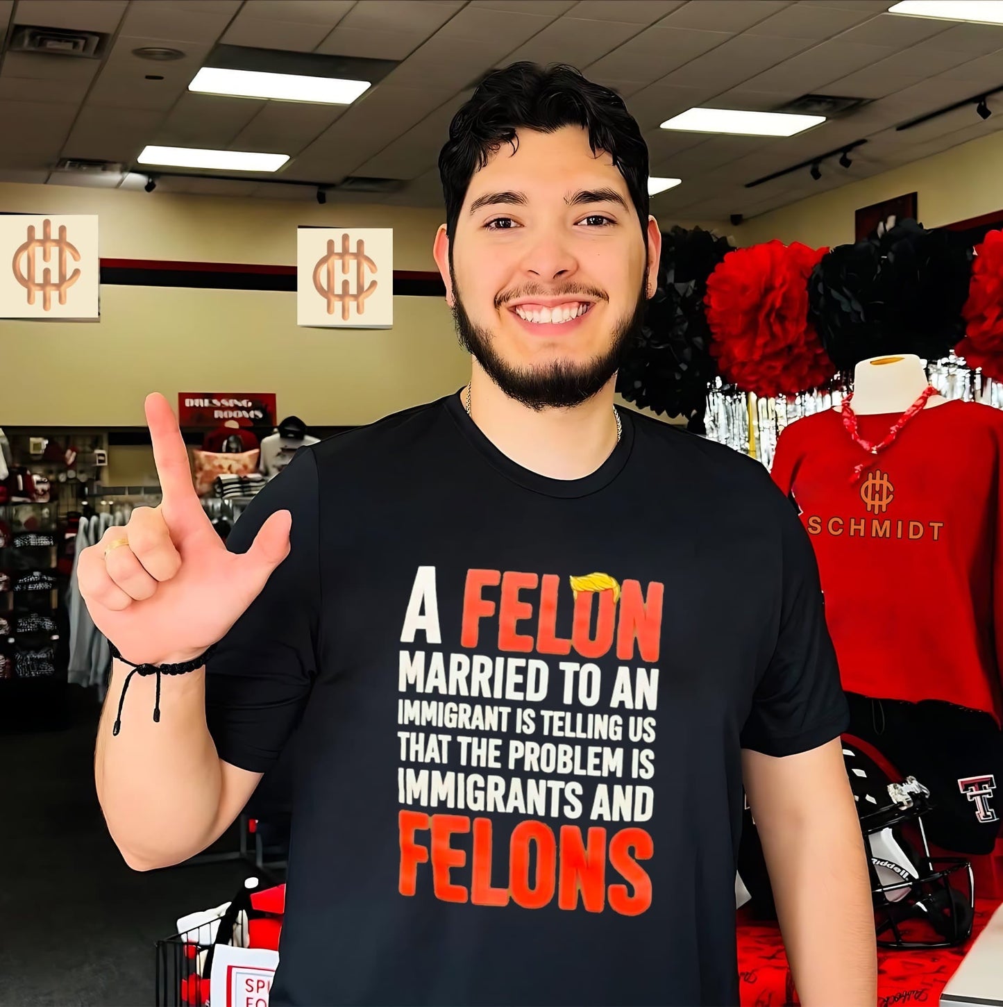 A Felon Married to an Immigrant Is Telling Us the Problem Is Immigrants and Felons shirt Unisex T-shirt, Sweatshirt, Hoodie, Long Sleeve Tee - T-Shirt, Sweatshirt, Hoodie