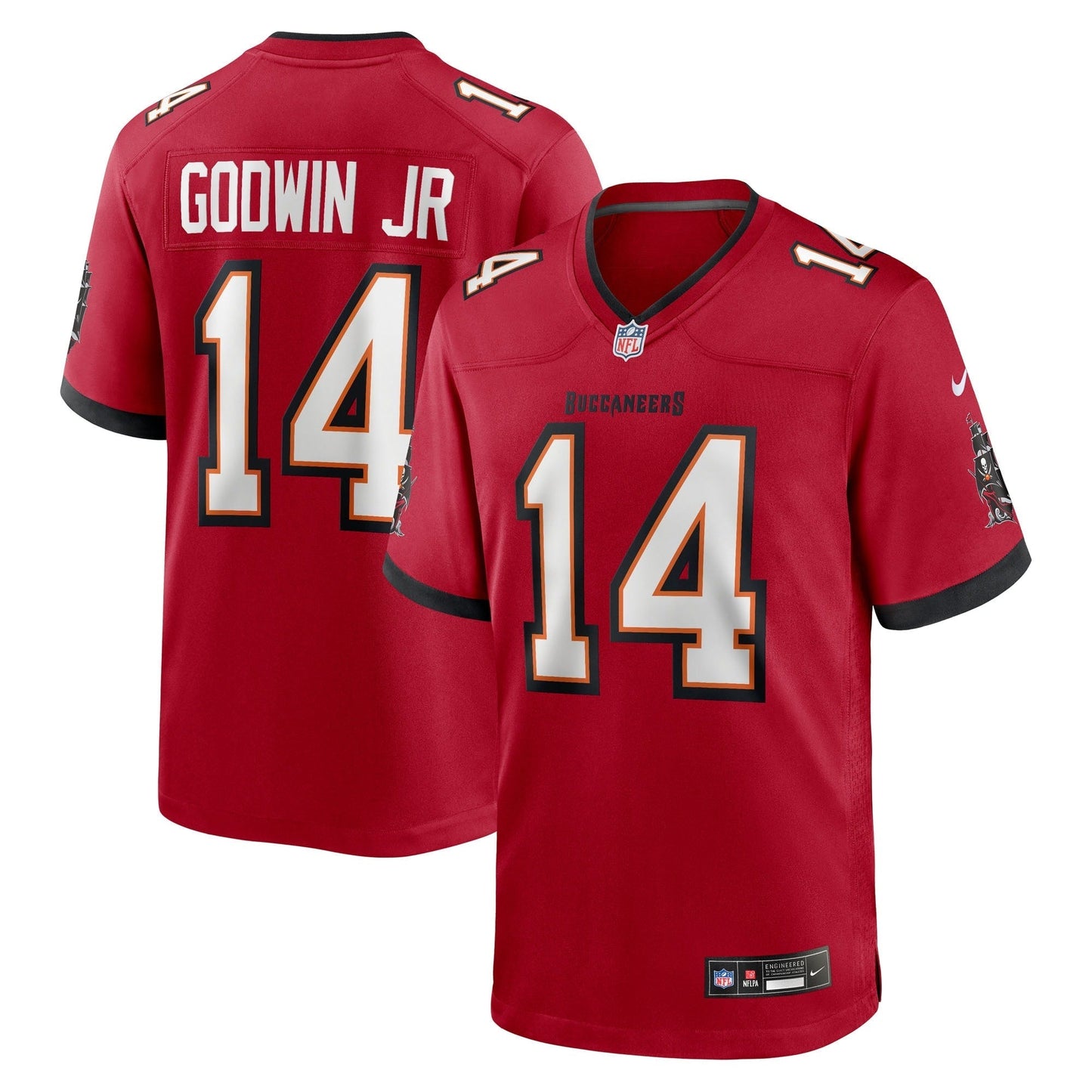 Tampa Bay Buccaneers Chris Godwin Jr. Red Game Player Jersey football jersey product view 1