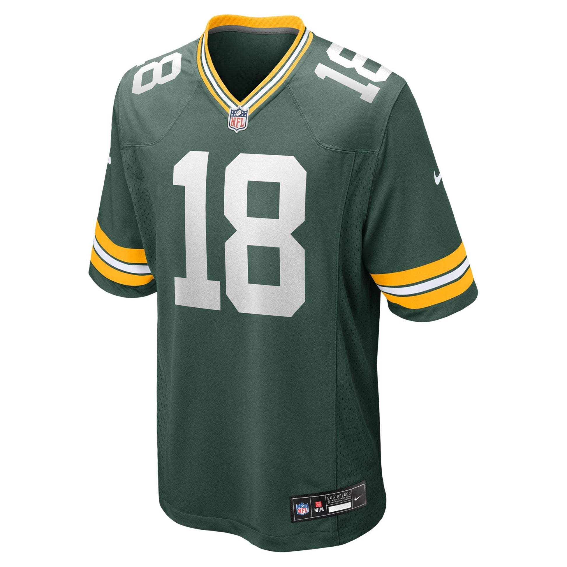 Green Bay Packers Malik Heath Green Game Jersey football jersey product view 2