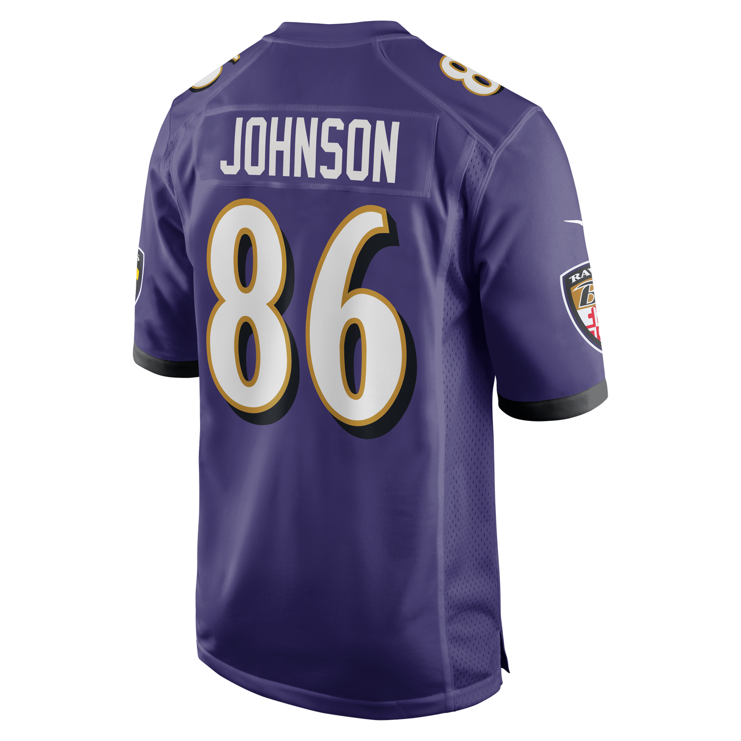 Baltimore Ravens Cornelius Johnson Purple Team Game Jersey football jersey product view 3
