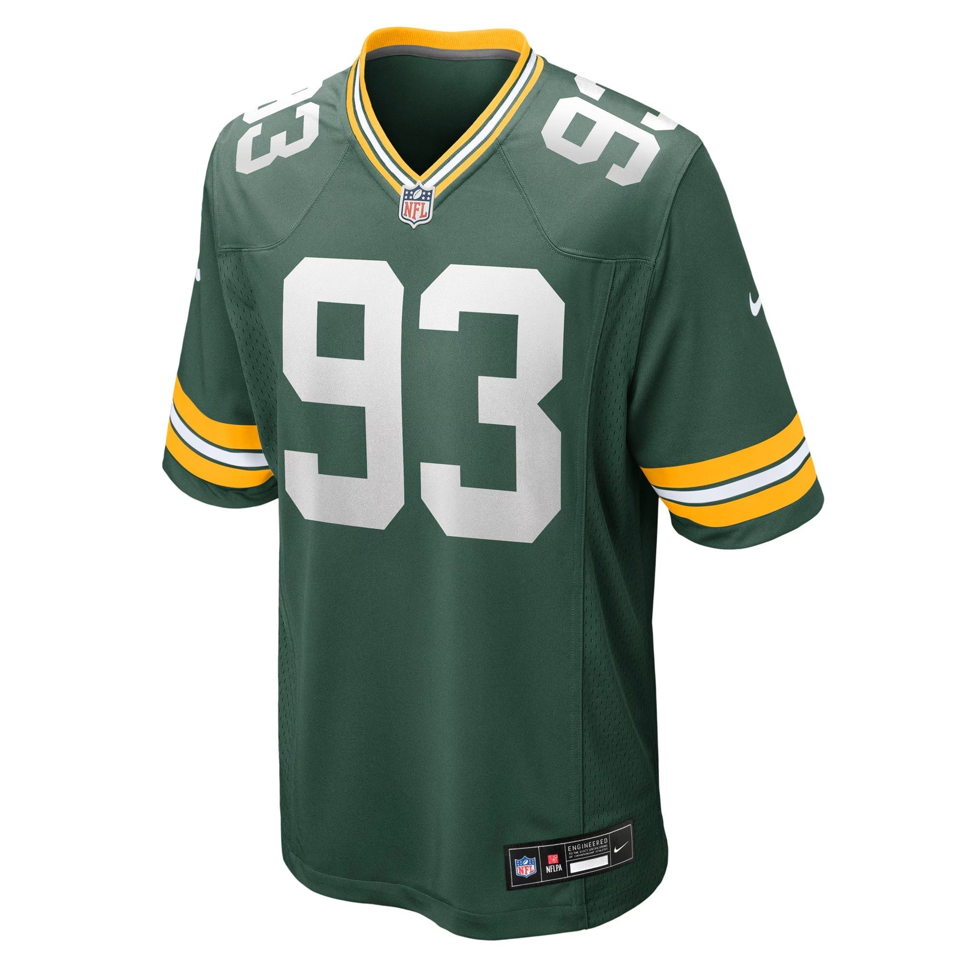 Green Bay Packers Nazir Stackhouse Green Team Game Jersey football jersey product view 2