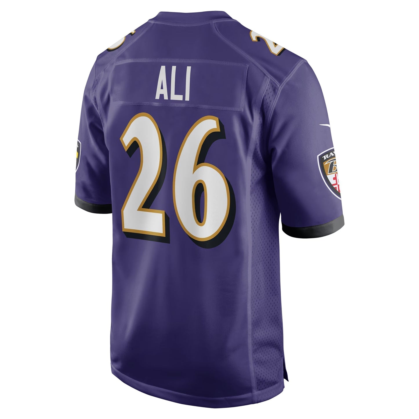 Baltimore Ravens Rasheen Ali Purple Team Game Jersey football jersey product view 3