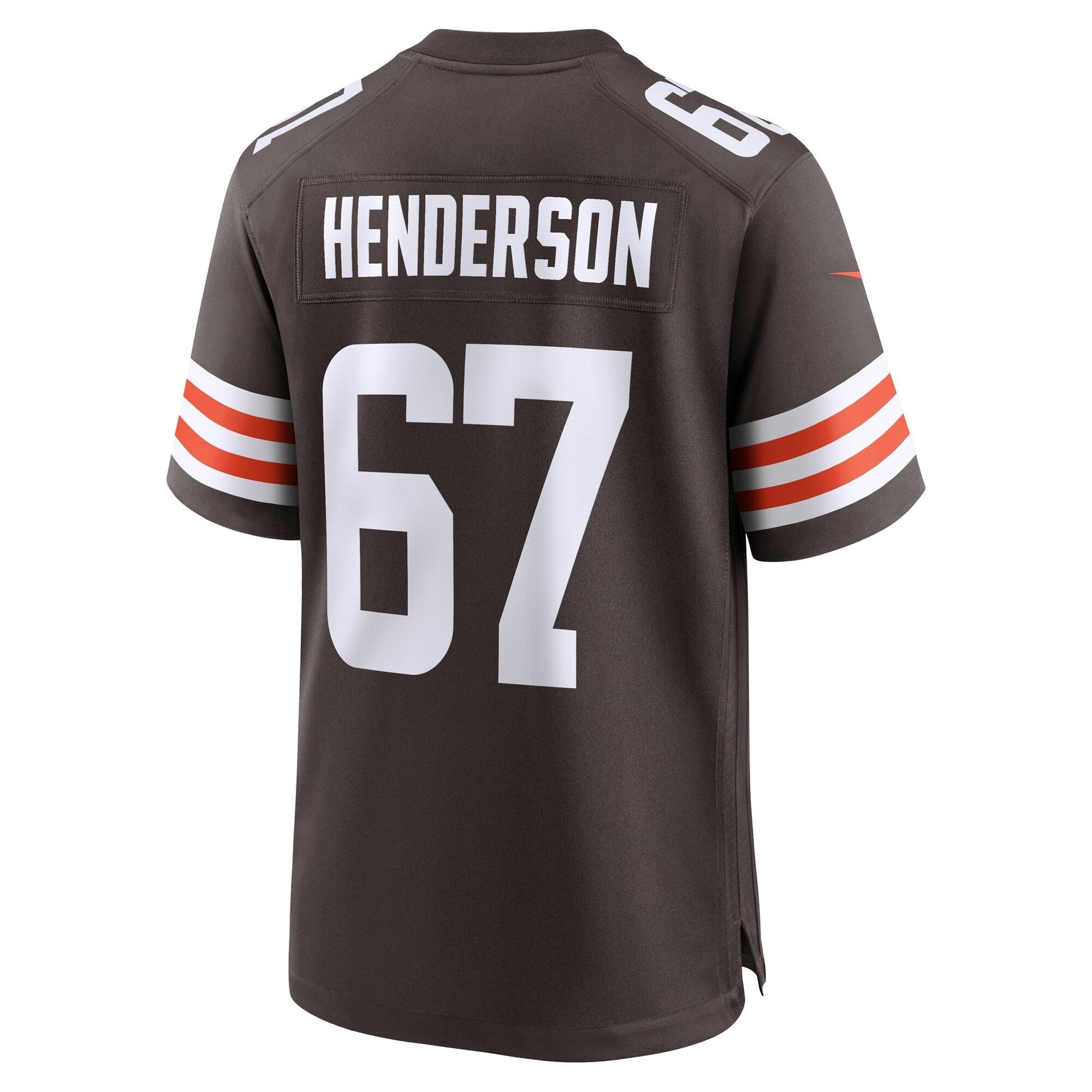 Cleveland Browns LaDarius Henderson Brown Team Game Jersey football jersey product view 1