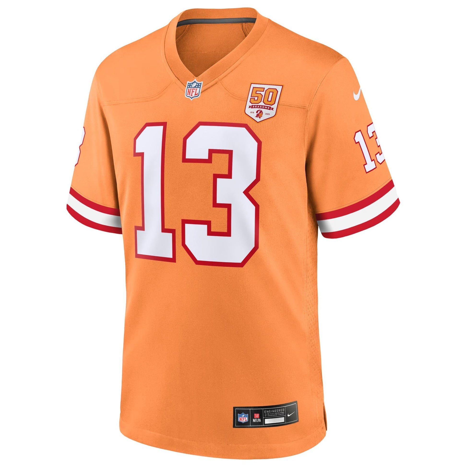 Tampa Bay Buccaneers Mike Evans Creamsicle 50th Season Game Jersey football jersey product view 2