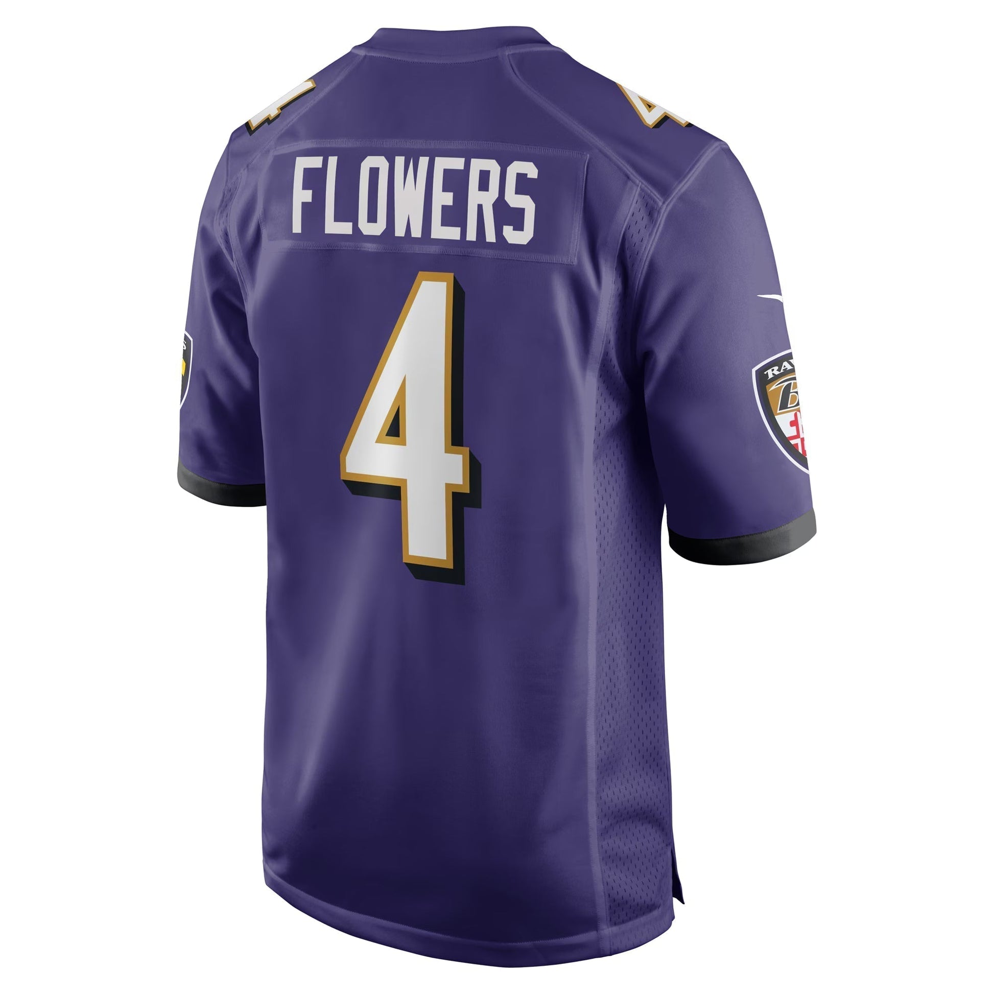 Baltimore Ravens Zay Flowers Purple Game Jersey football jersey product view 3