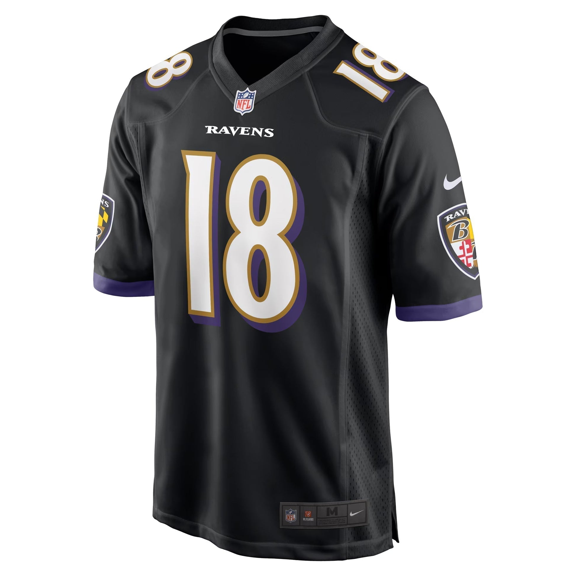Baltimore Ravens Roquan Smith Black Alternate Game Jersey football jersey product view 2