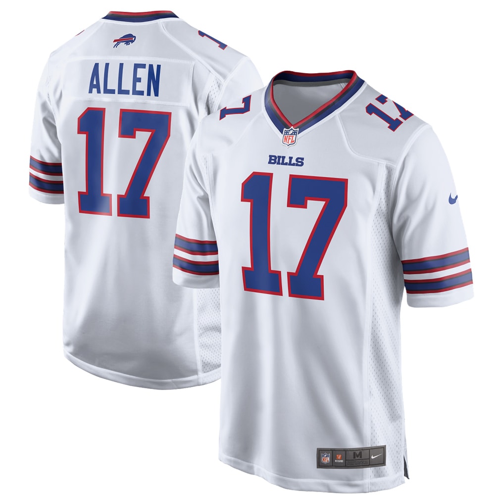 Buffalo Bills Josh Allen White Game Player Jersey football jersey product view 1