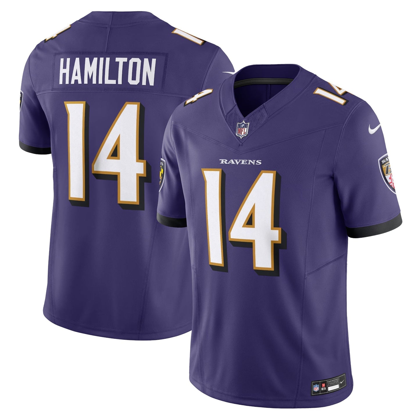 Baltimore Ravens Kyle Hamilton Purple Vapor F.U.S.E. Limited Jersey football jersey product view 1