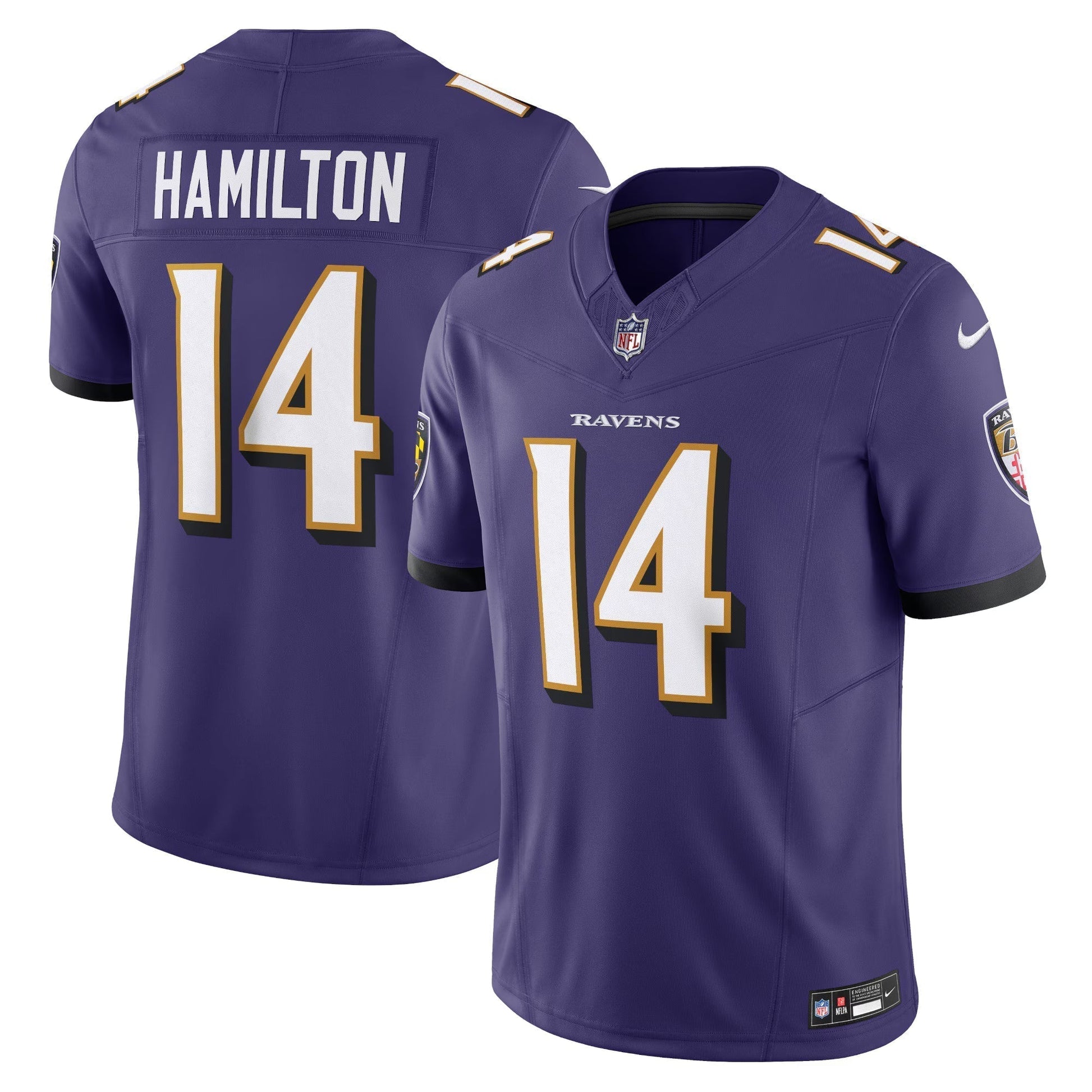 Baltimore Ravens Kyle Hamilton Purple Vapor F.U.S.E. Limited Jersey football jersey product view 1