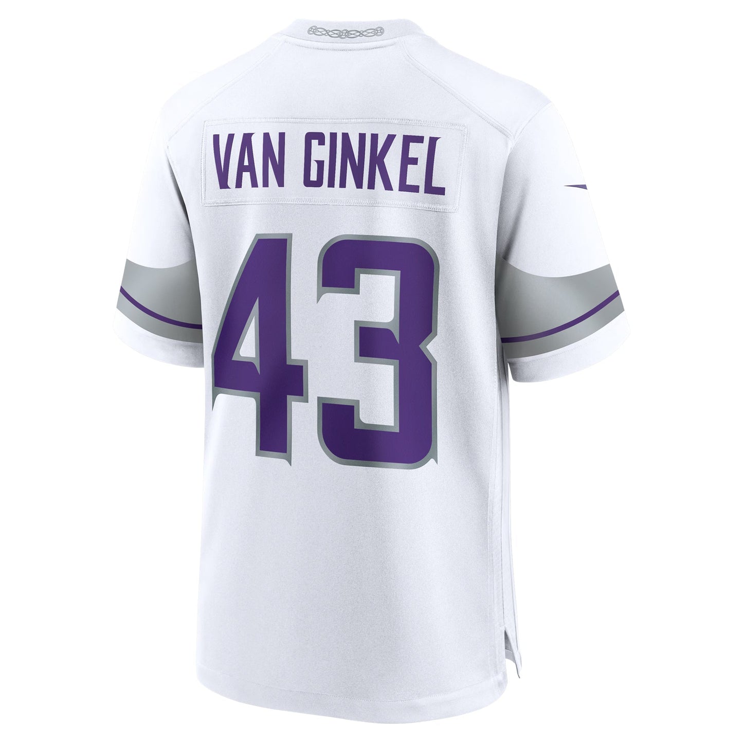 Minnesota Vikings Andrew Van Ginkel White Alternate Game Jersey football jersey product view 1