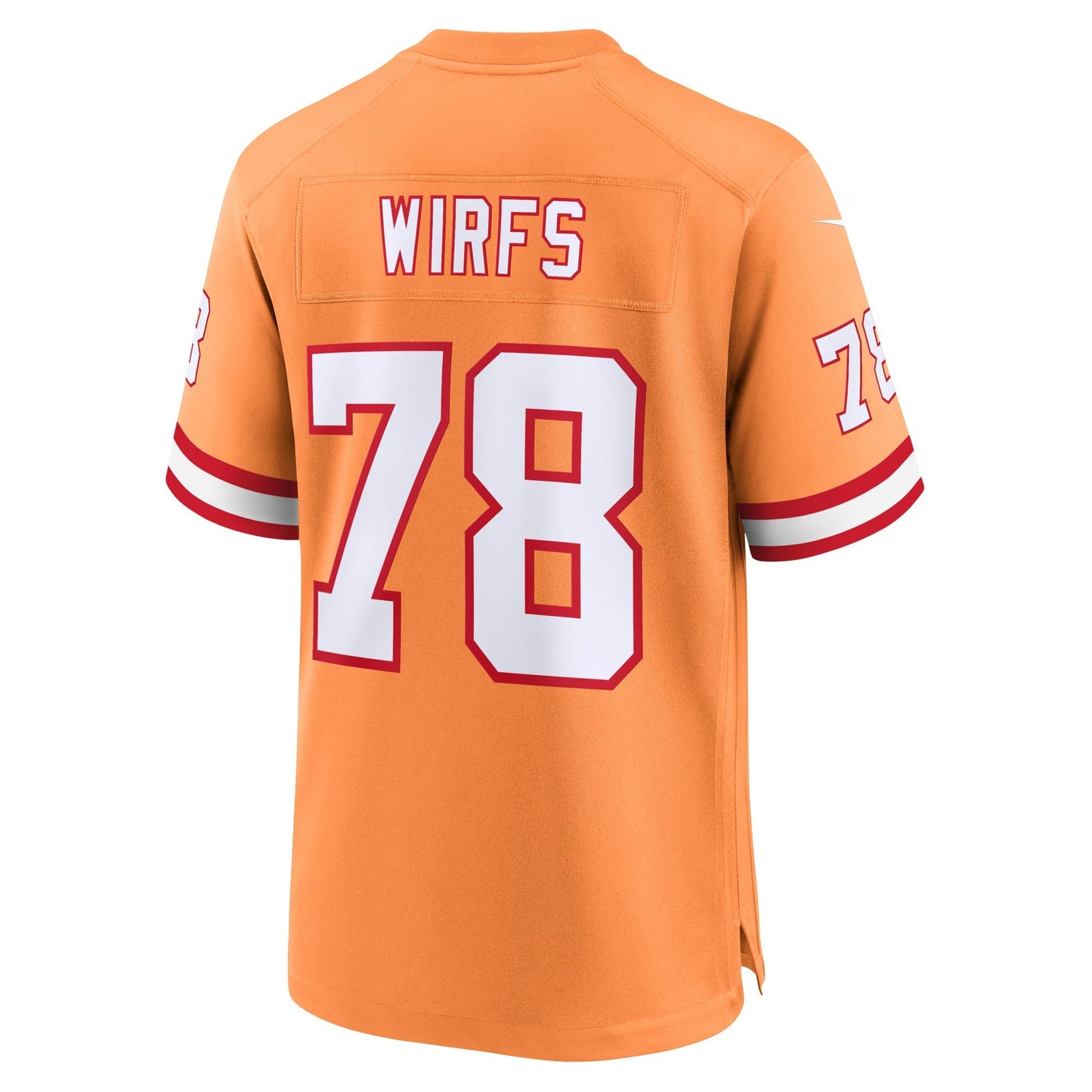 Tampa Bay Buccaneers Tristan Wirfs Orange Alternate Game Jersey football jersey product view 1