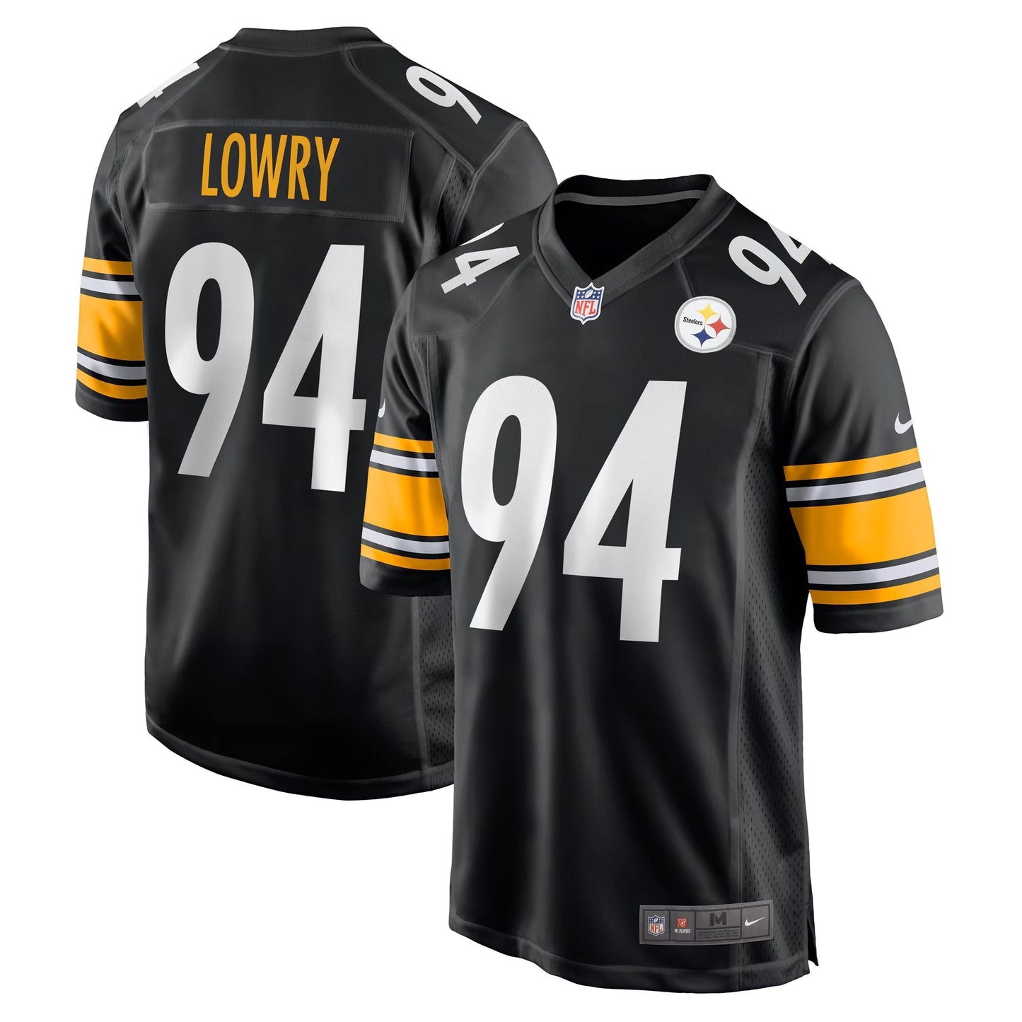Pittsburgh Steelers Dean Lowry Black Game Jersey football jersey product view 1