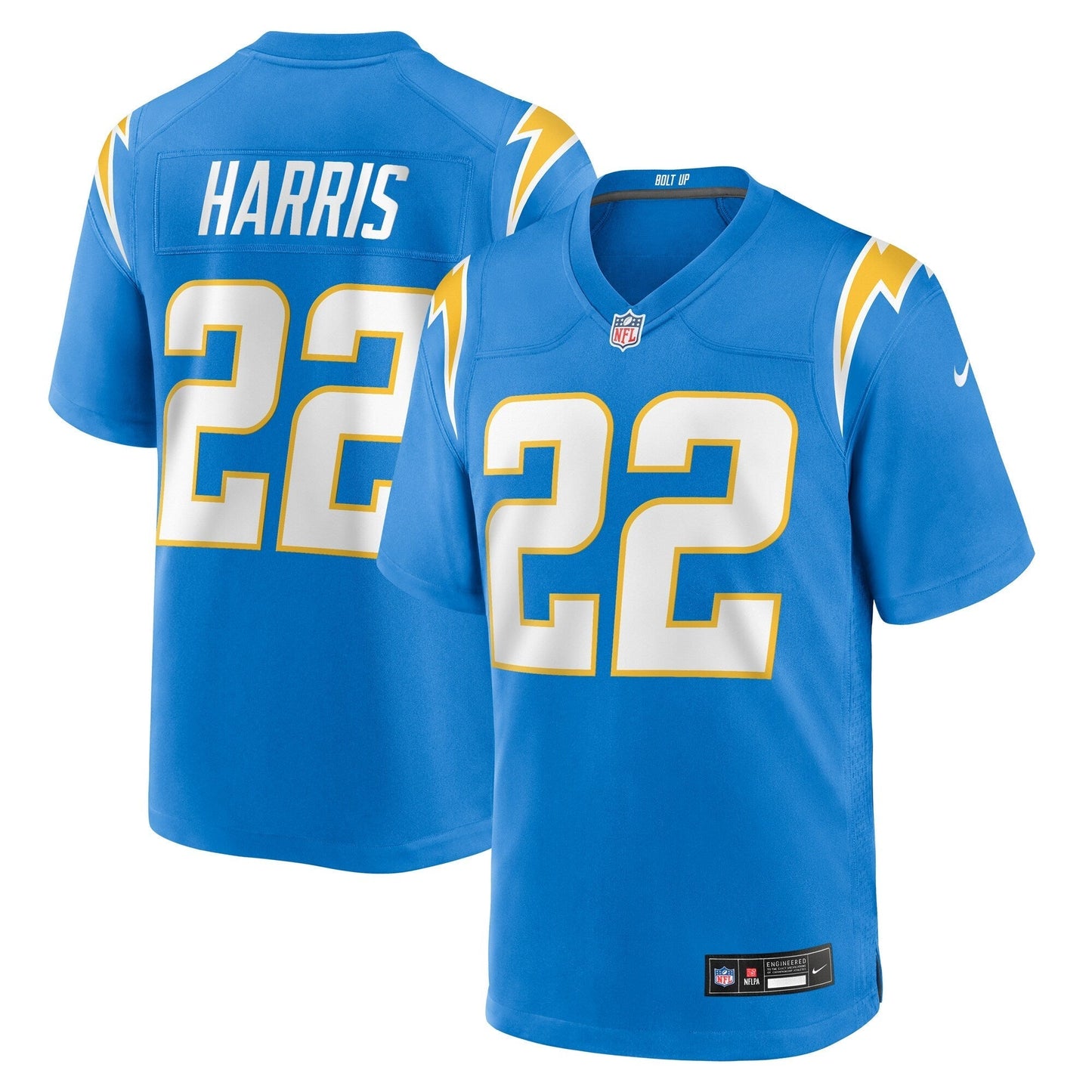 Los Angeles Chargers Najee Harris Powder Blue Game Player Jersey football jersey product view 1