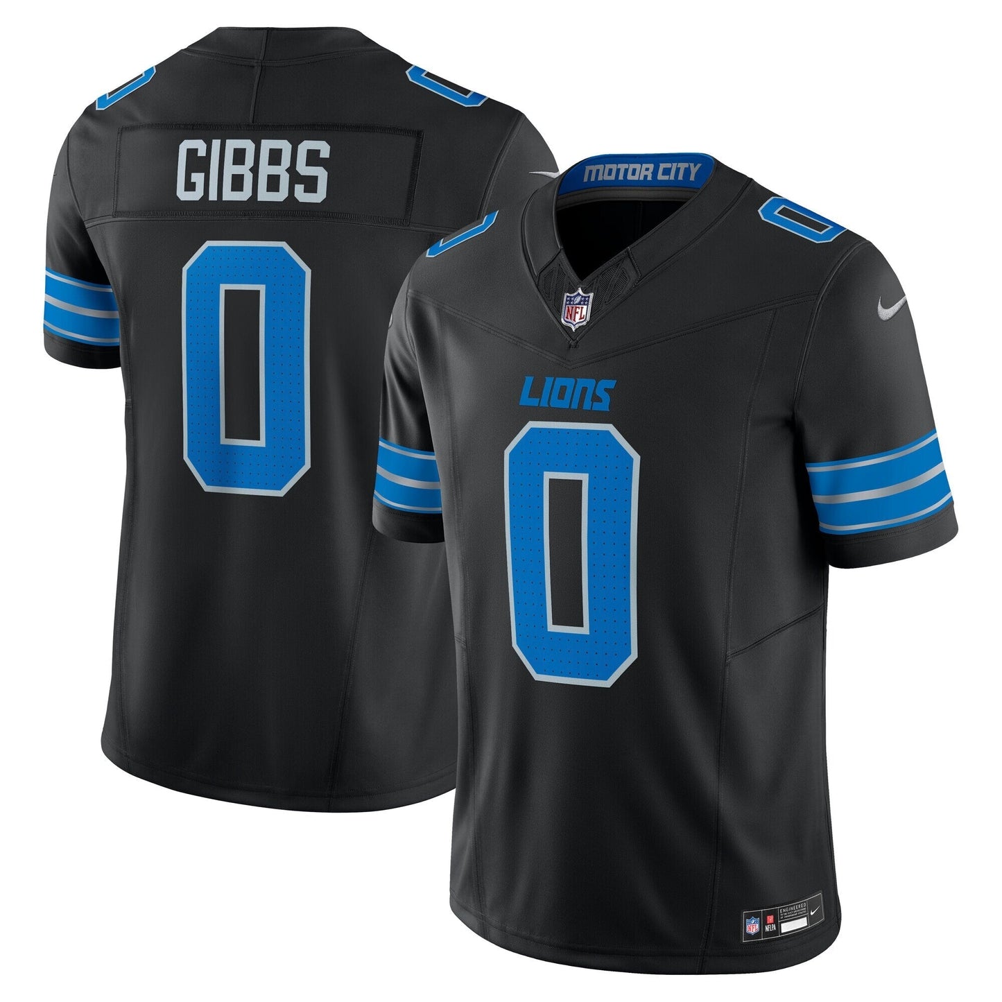 Detroit Lions Jahmyr Gibbs Black 2nd Alternate Vapor F.U.S.E. Limited Jersey football jersey product view 1