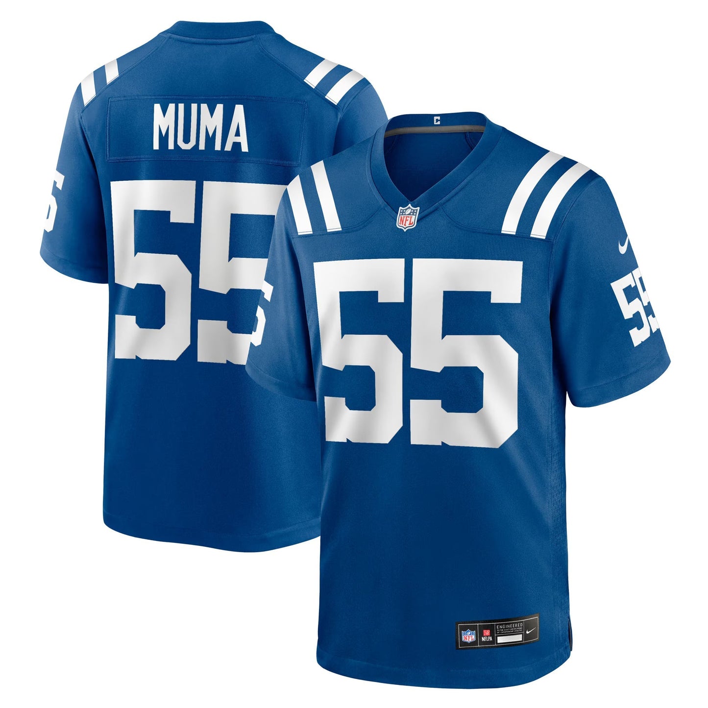 Indianapolis Colts Chad Muma Royal Team Game Jersey football jersey product view 1