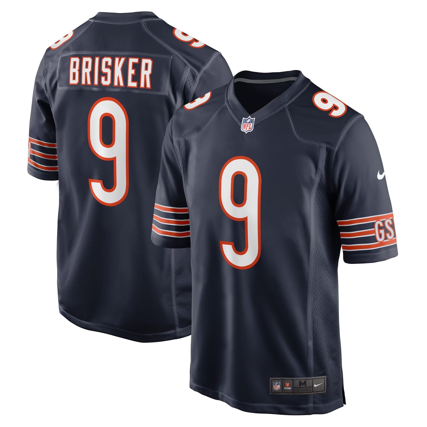 Chicago Bears Jaquan Brisker Navy Game Player Jersey football jersey product view 1