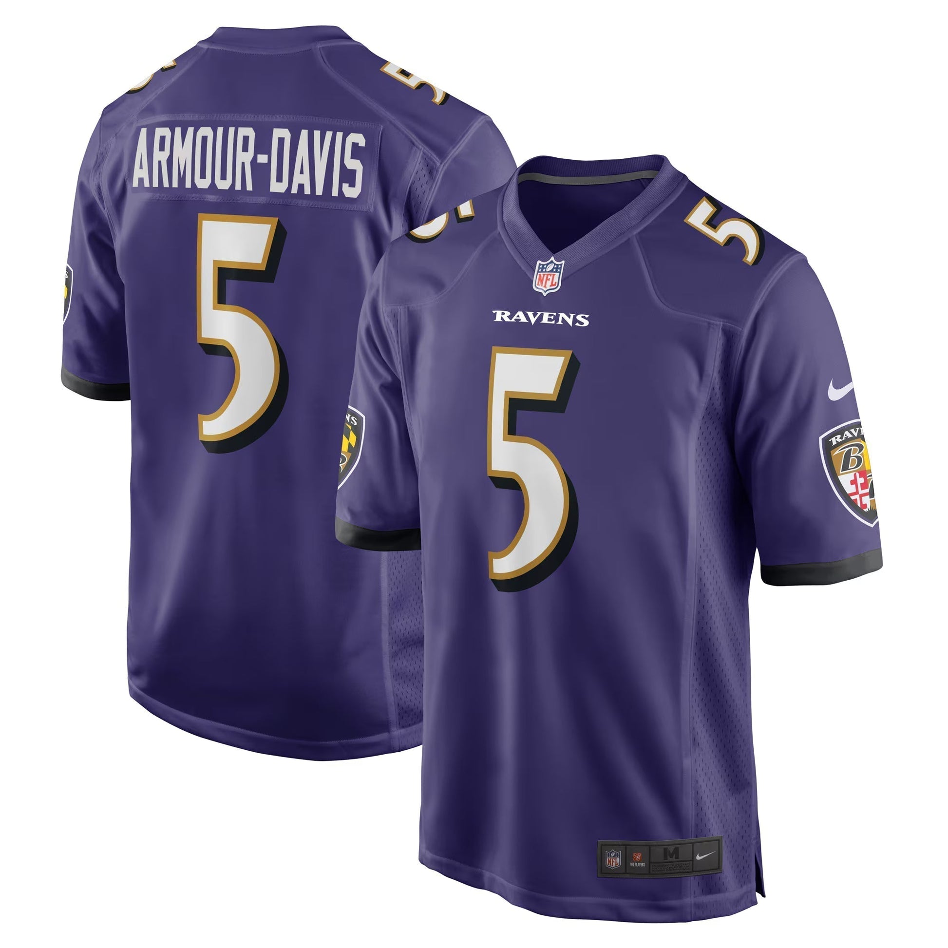 Baltimore Ravens Jalyn Armour-Davis Purple Game Player Jersey football jersey product view 1