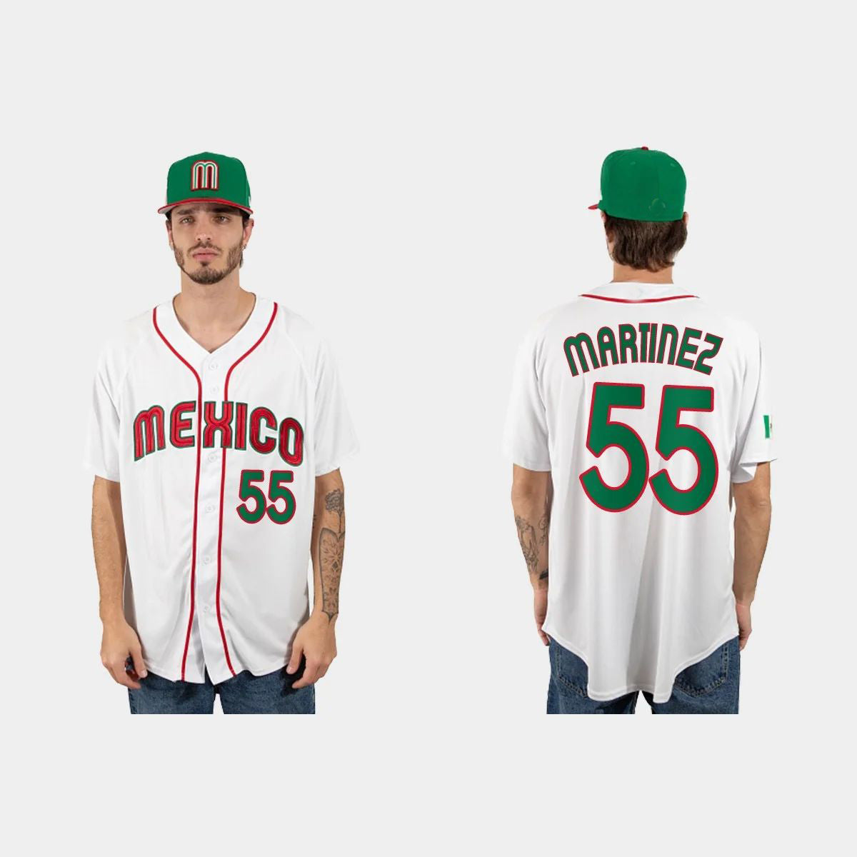 #55 ADRIAN MARTINEZ MEXICO BASEBALL 2023 WORLD BASEBALL CLASSIC JERSEY ¨C WHITE Stitches Baseball Jerseys baseball jersey product view 1