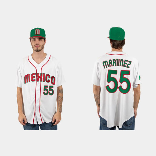 #55 ADRIAN MARTINEZ MEXICO BASEBALL 2023 WORLD BASEBALL CLASSIC JERSEY ¨C WHITE Stitches Baseball Jerseys baseball jersey product view 1