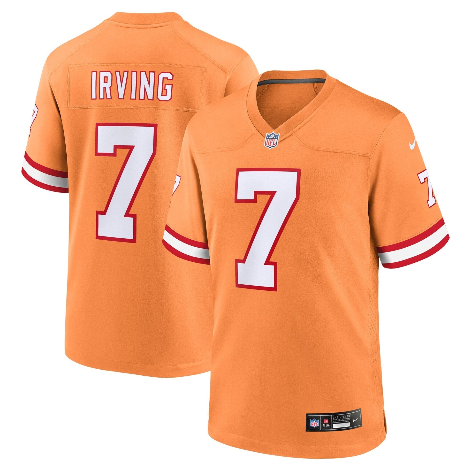 Tampa Bay Buccaneers Bucky Irving Orange Alternate Game Jersey football jersey product view 1