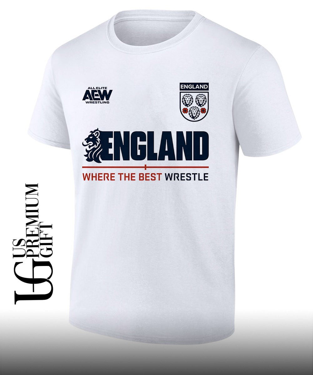 AEW England Where the Best Wrestle shirt Unisex T-shirt, Sweatshirt, Hoodie, Long Sleeve Tee - T-Shirt, Sweatshirt, Hoodie