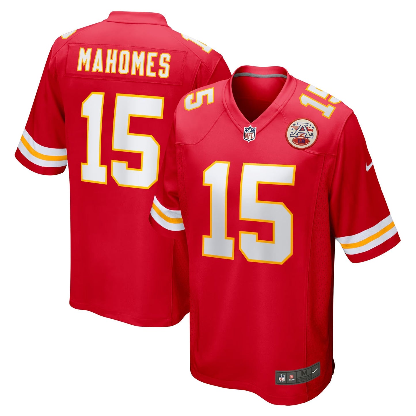 Kansas City Chiefs Patrick Mahomes Red Game Jersey football jersey product view 1