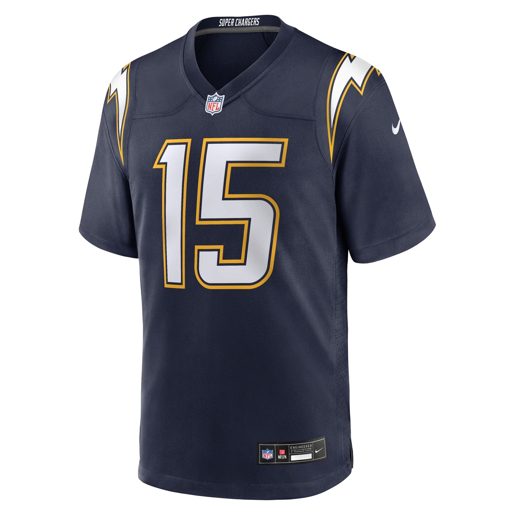 Los Angeles Chargers Ladd McConkey Navy Alternate Super Chargers Game Player Jersey football jersey product view 2