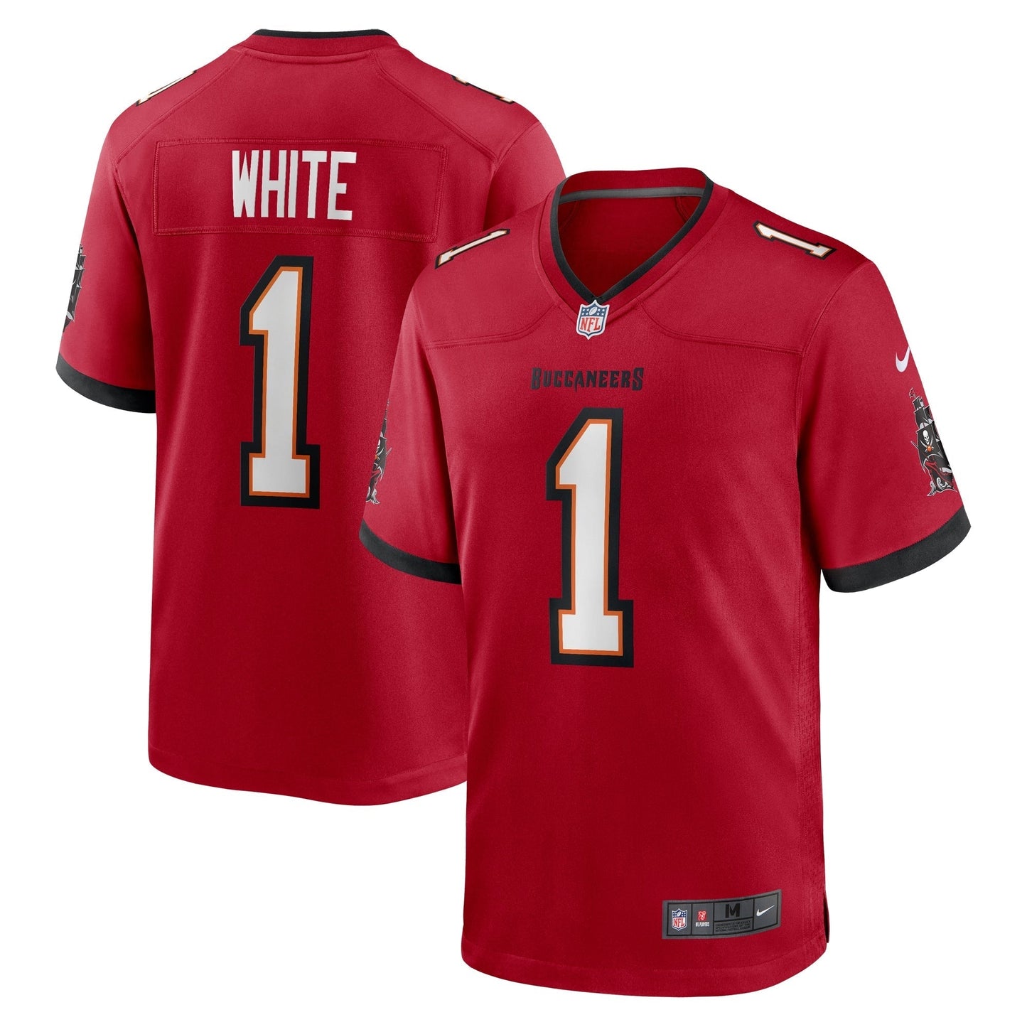 Tampa Bay Buccaneers Rachaad White Red Game Player Jersey football jersey product view 1