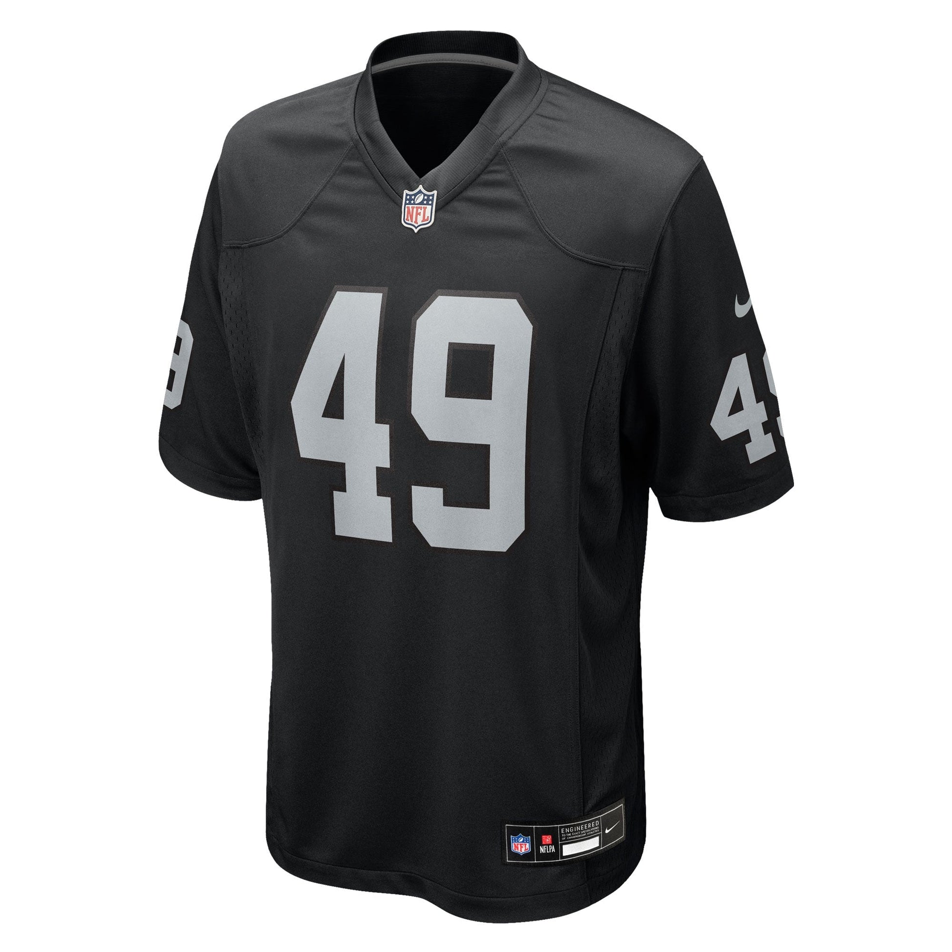 Las Vegas Raiders Charles Snowden Black Team Game Jersey football jersey product view 2