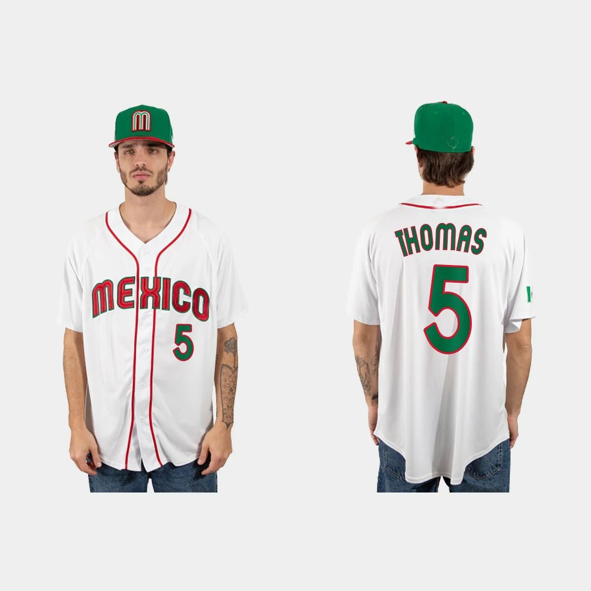 #5 ALEK THOMAS MEXICO BASEBALL 2023 WORLD BASEBALL CLASSIC JERSEY ¨C WHITE Stitches Baseball Jerseys baseball jersey product view 1