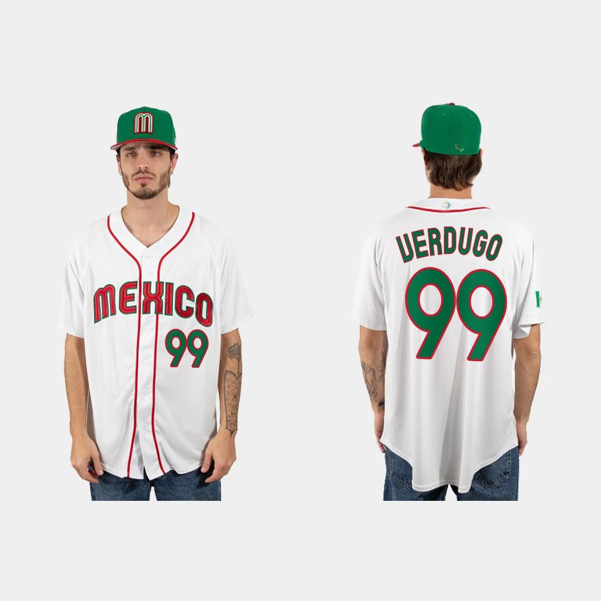 #99 ALEX VERDUGO MEXICO BASEBALL 2023 WORLD BASEBALL CLASSIC JERSEY ¨C WHITE Stitches Baseball Jerseys baseball jersey product view 1