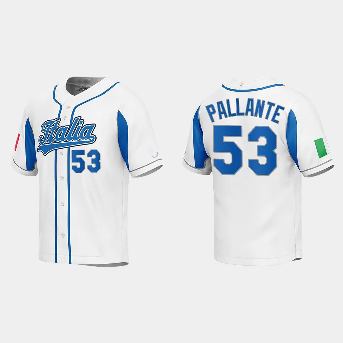 #53 ANDRE PALLANTE ITALY BASEBALL 2023 WORLD BASEBALL CLASSIC JERSEY ¨C WHITE Stitches Baseball Jerseys baseball jersey product view 1
