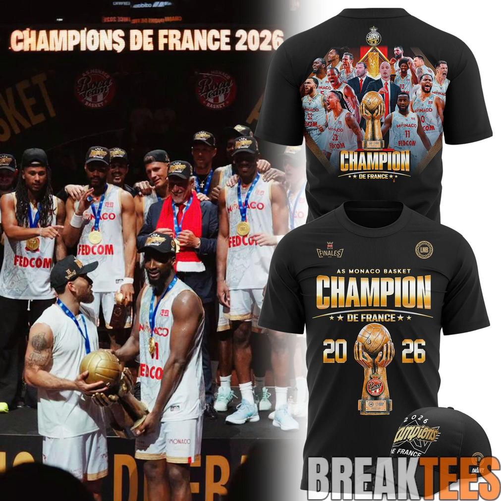 AS Monaco Basket 2026 French League Champions Shirt Unisex T-shirt, Sweatshirt, Hoodie, Long Sleeve Tee - T-Shirt, Sweatshirt, Hoodie