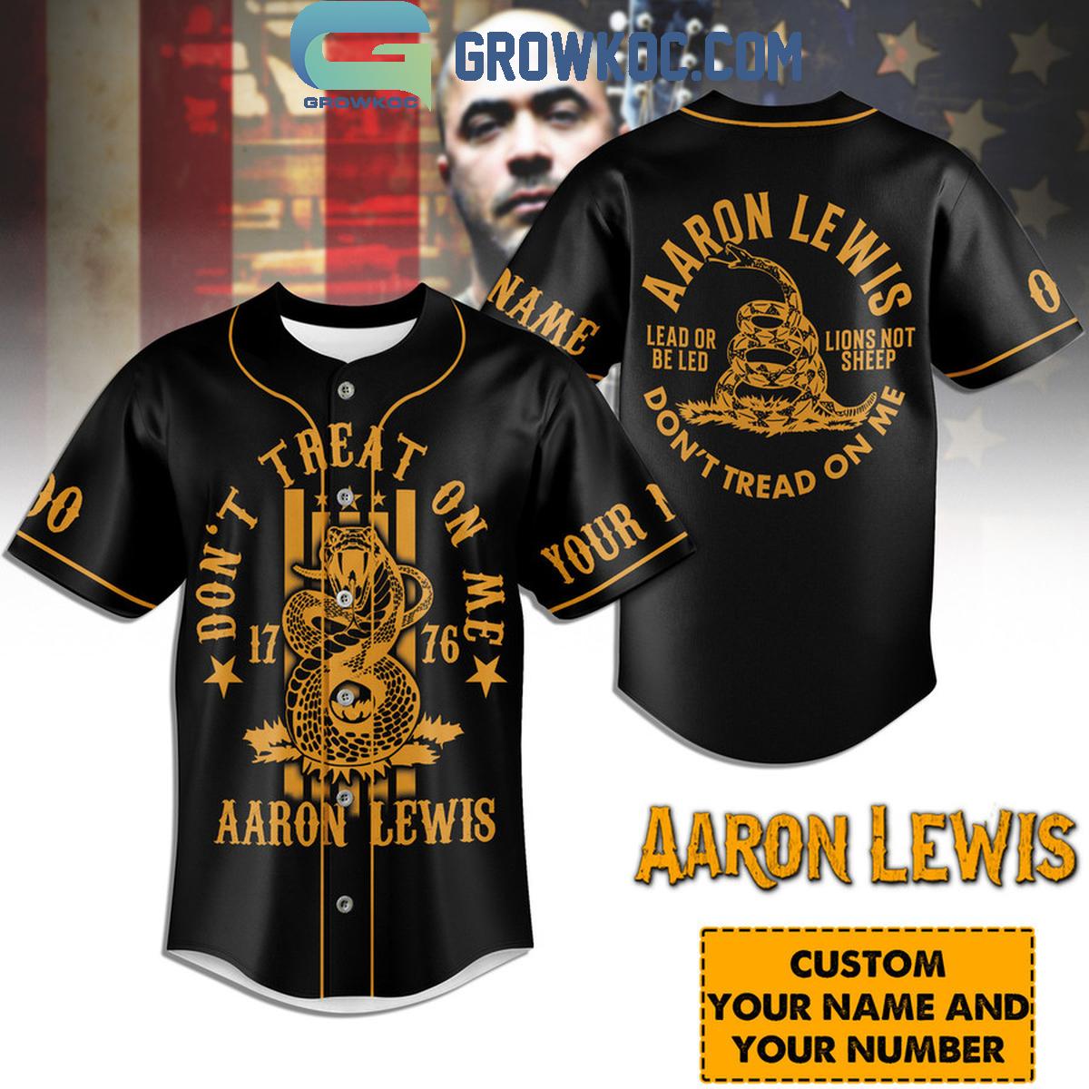 Aaron Lewis Dont Tread On Me Personalized Baseball Jersey Unisex T-shirt, Sweatshirt, Hoodie, Long Sleeve Tee - T-Shirt, Sweatshirt, Hoodie