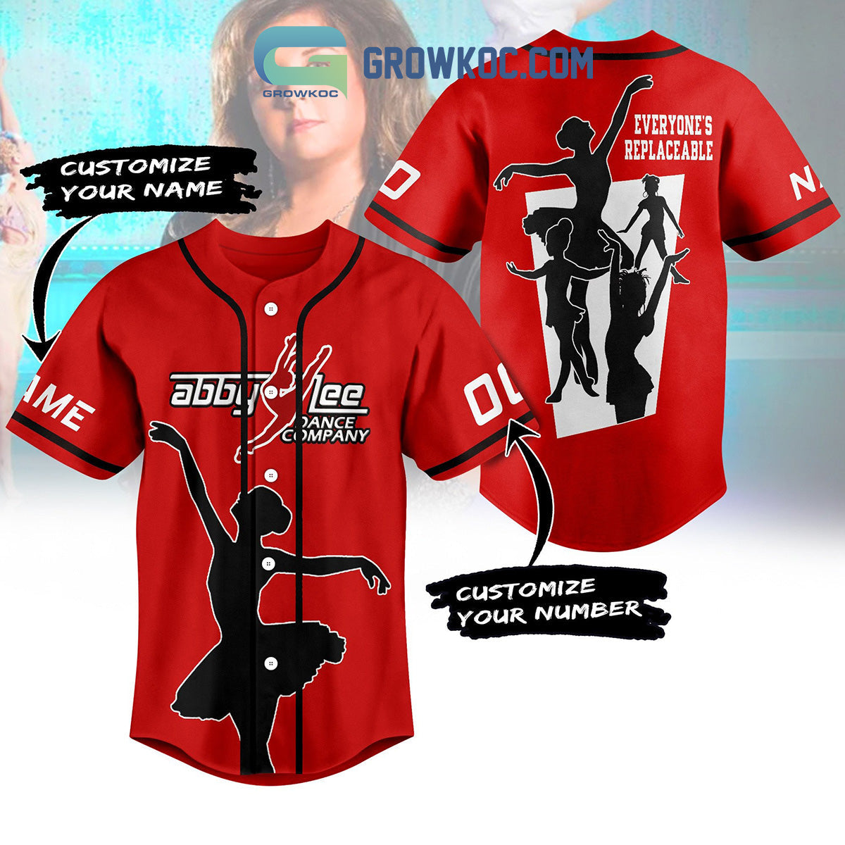 Abby lee Dance Company Everyones Replaceable Personalized Baseball Jersey Unisex T-shirt, Sweatshirt, Hoodie, Long Sleeve Tee - T-Shirt, Sweatshirt, Hoodie
