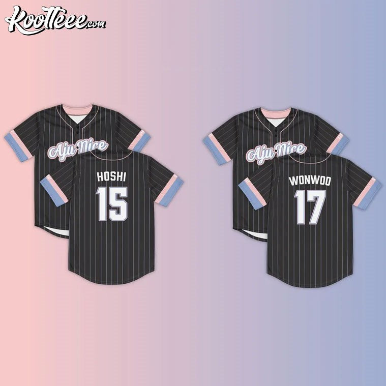 Aju Nice Seventeen Custom Baseball Jersey Unisex T-shirt, Sweatshirt, Hoodie, Long Sleeve Tee - T-Shirt, Sweatshirt, Hoodie