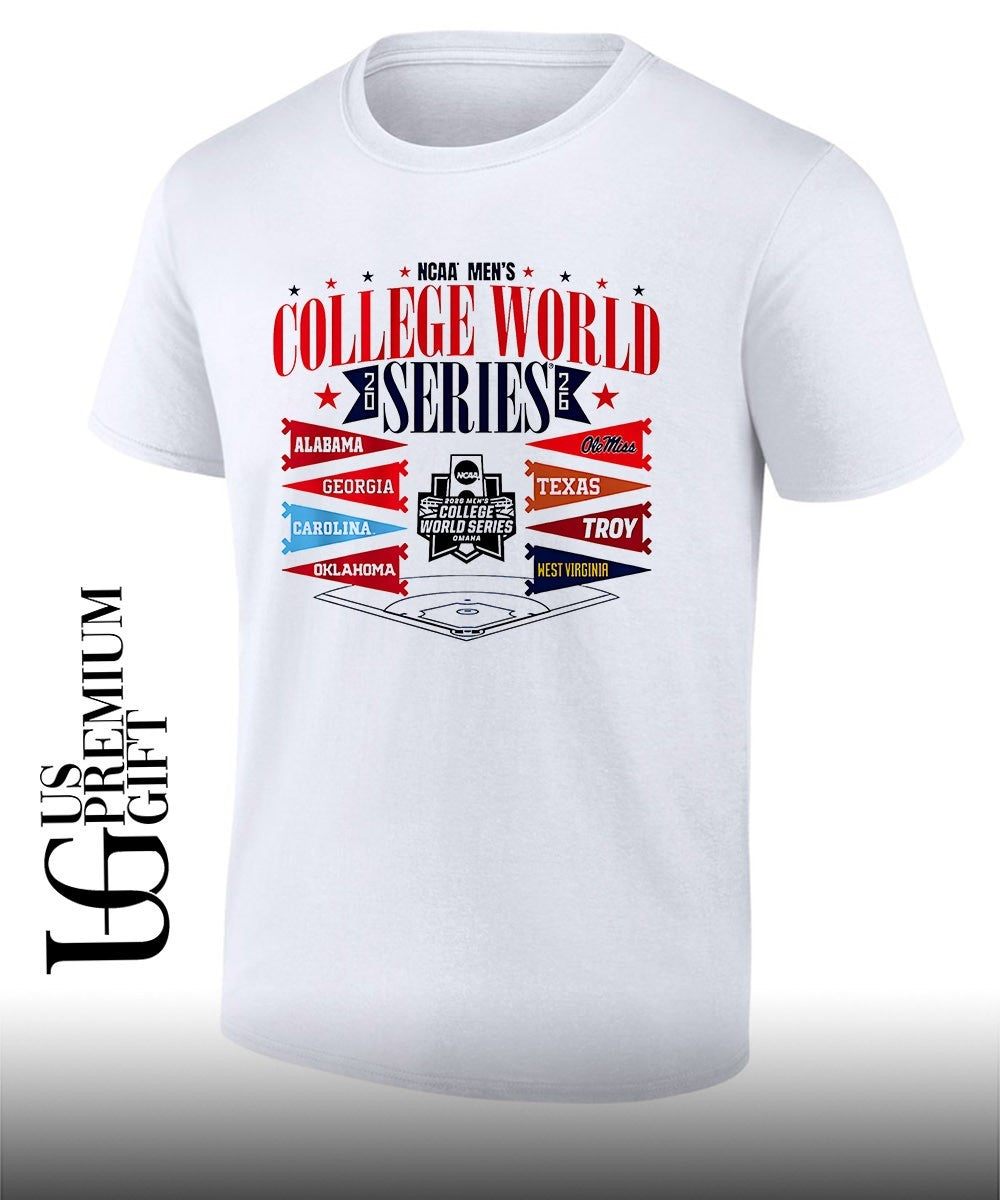 Alabama Georgia Carolina Oklahoma Ole Miss Texas Troy West Virginia NCAA Mens College World Series 2026 shirt - T-Shirt, Sweatshirt, Hoodie
