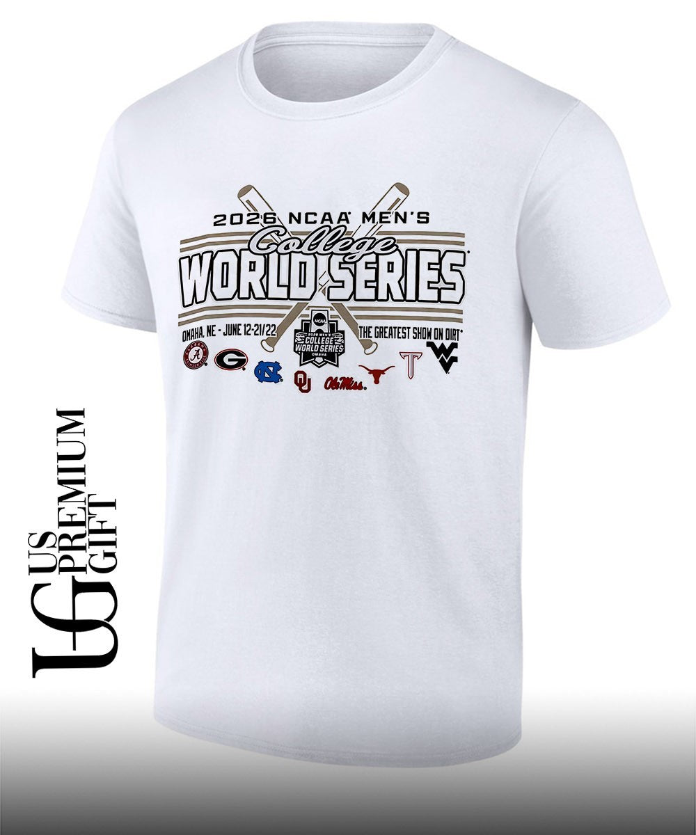 Alabama Georgia North Carolina Oklahoma Ole Miss Texas Texas Tech West Virginia 2026 NCAA Mens College World Series The Greatest Show on Dirt shirt - T-Shirt, Sweatshirt, Hoodie