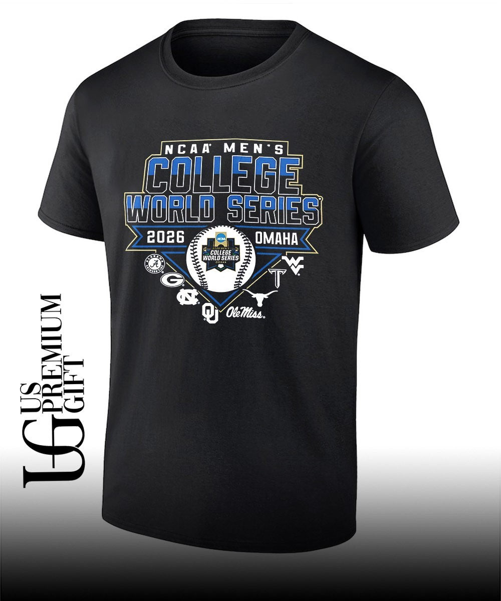 Alabama Georgia North Carolina Oklahoma Texas West Virginia 2026 NCAA Mens College World Series Omaha shirt - T-Shirt, Sweatshirt, Hoodie