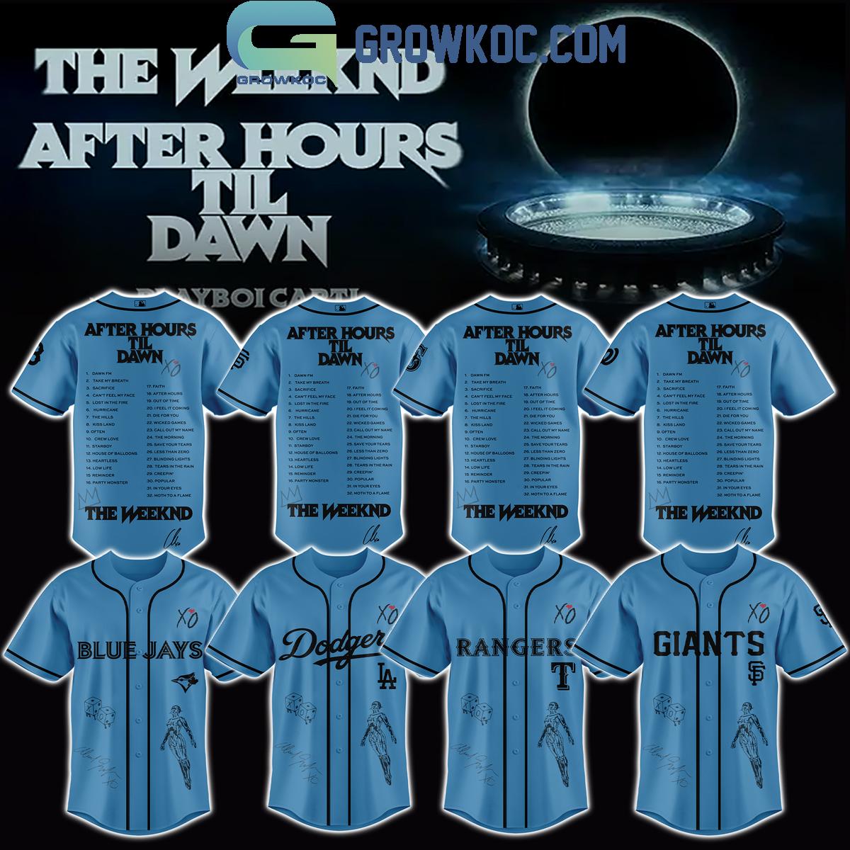 All Team MLB x The Weeknd After Hours Til Dawn 2026 Baseball Jersey Unisex T-shirt, Sweatshirt, Hoodie, Long Sleeve Tee - T-Shirt, Sweatshirt, Hoodie