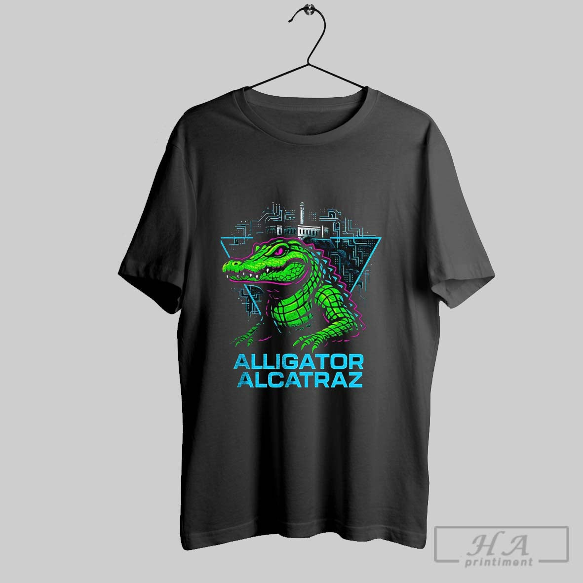 Alligator Alcatraz Neon Cityscape T-Shirts, Hoodie, Sweatshirt - T-Shirt, Sweatshirt, Hoodie