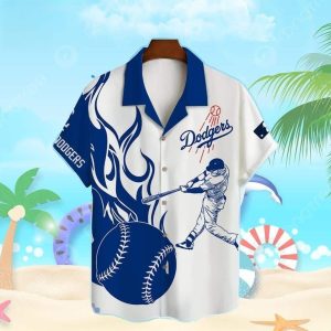 Aloha MLB LA Dodgers Hawaiian Shirt Beach Gift For Him Unisex T-shirt, Sweatshirt, Hoodie, Long Sleeve Tee - T-Shirt, Sweatshirt, Hoodie