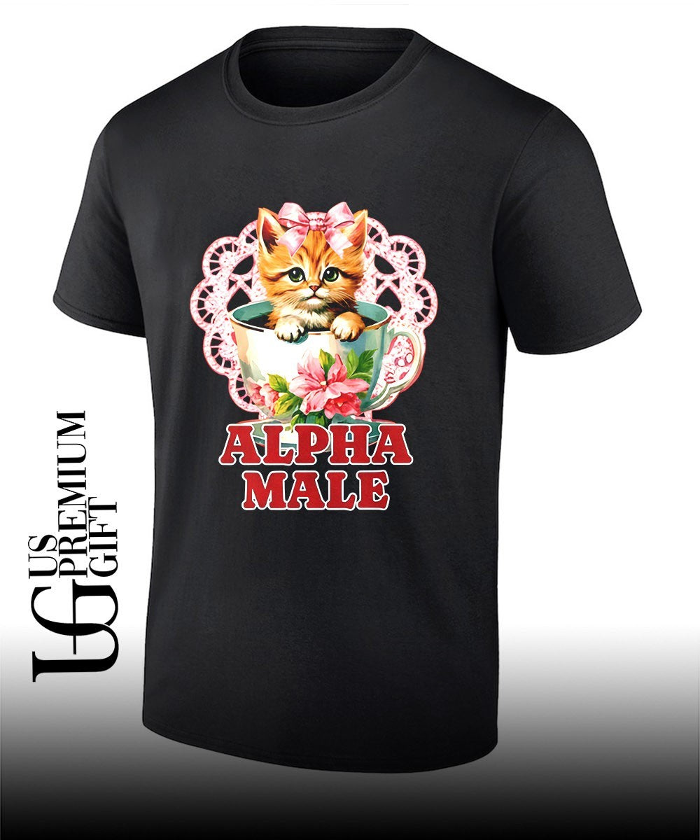 Alpha Male Sarcastic Cute Kitten Cat Lover shirt Unisex T-shirt, Sweatshirt, Hoodie, Long Sleeve Tee - T-Shirt, Sweatshirt, Hoodie