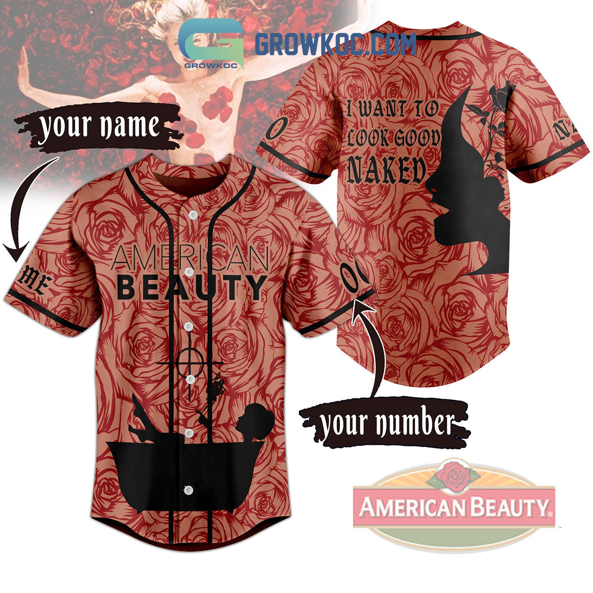 American Beauty Movie Look Good Personalized Baseball Jersey Unisex T-shirt, Sweatshirt, Hoodie, Long Sleeve Tee - T-Shirt, Sweatshirt, Hoodie