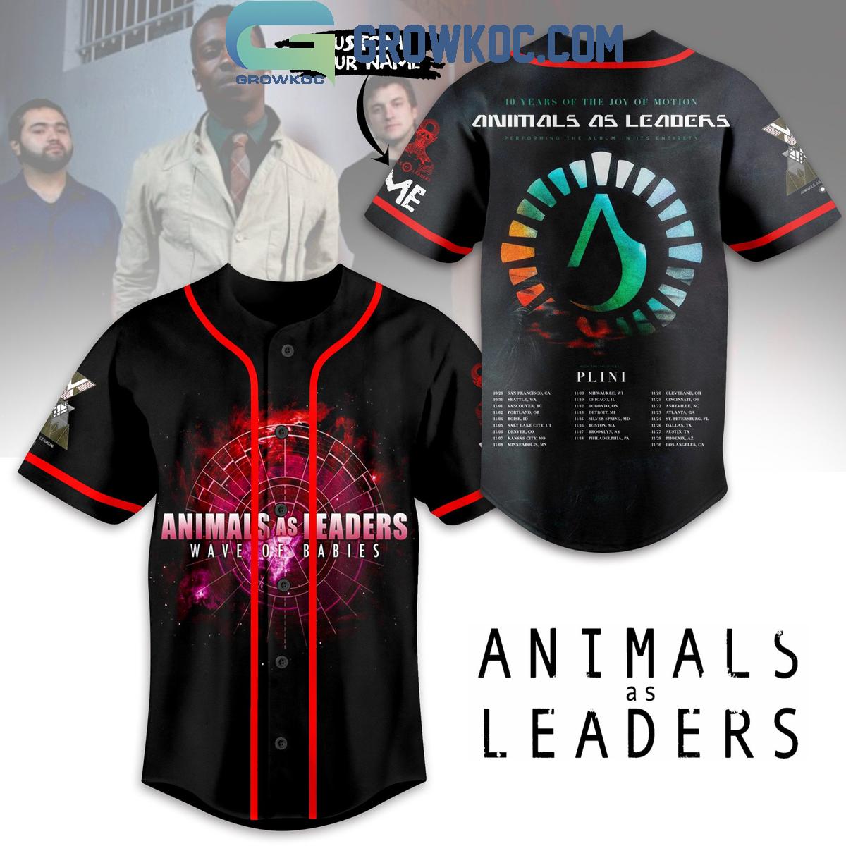 Animals As Leaders Wave Of Babies Personalized Baseball Jersey Unisex T-shirt, Sweatshirt, Hoodie, Long Sleeve Tee - T-Shirt, Sweatshirt, Hoodie